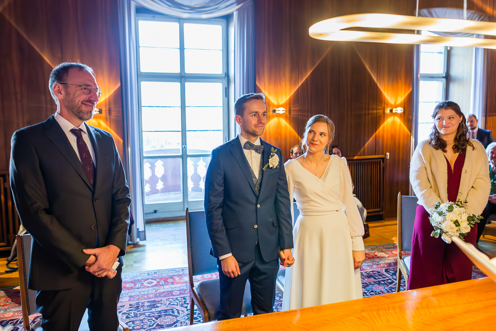 Winterhochzeit in Mannheim am Alten Rathaus