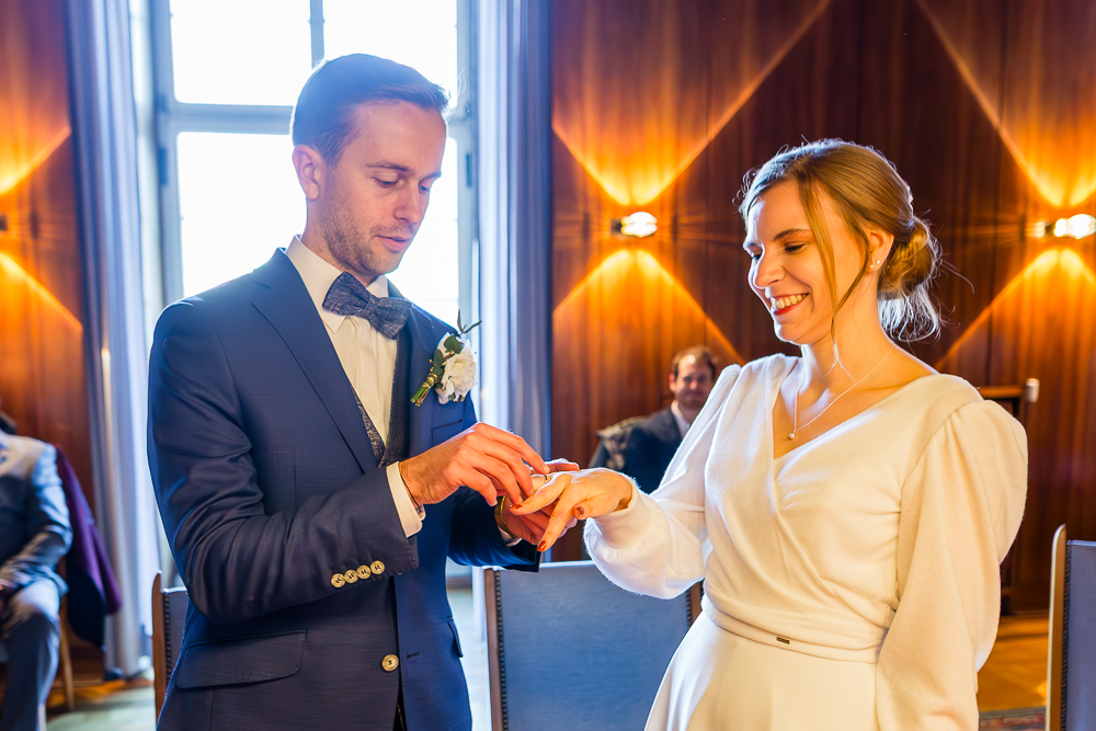 Winterhochzeit in Mannheim am Alten Rathaus