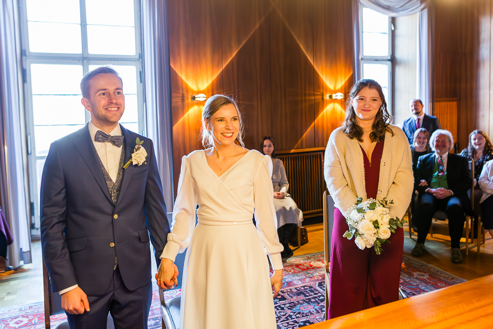 Winterhochzeit in Mannheim am Alten Rathaus