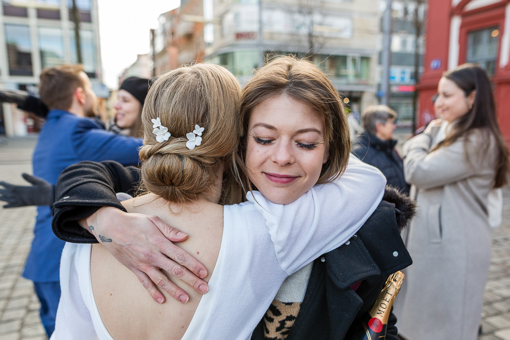 Winterhochzeit in Mannheim am Alten Rathaus